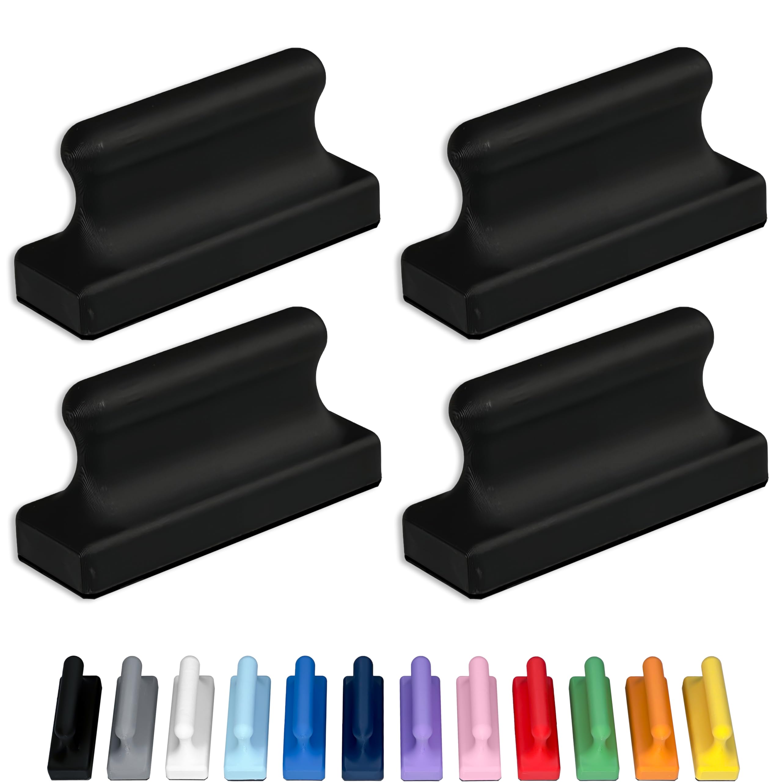 Glassboard Studio Mega Magnets - Neodymium - Heavy Duty, Colorful, Ergonomic, Ideal for Crafting, Quilting, and as Magnetic Knife Holders (4, Jet Black Pawn) โ image 1