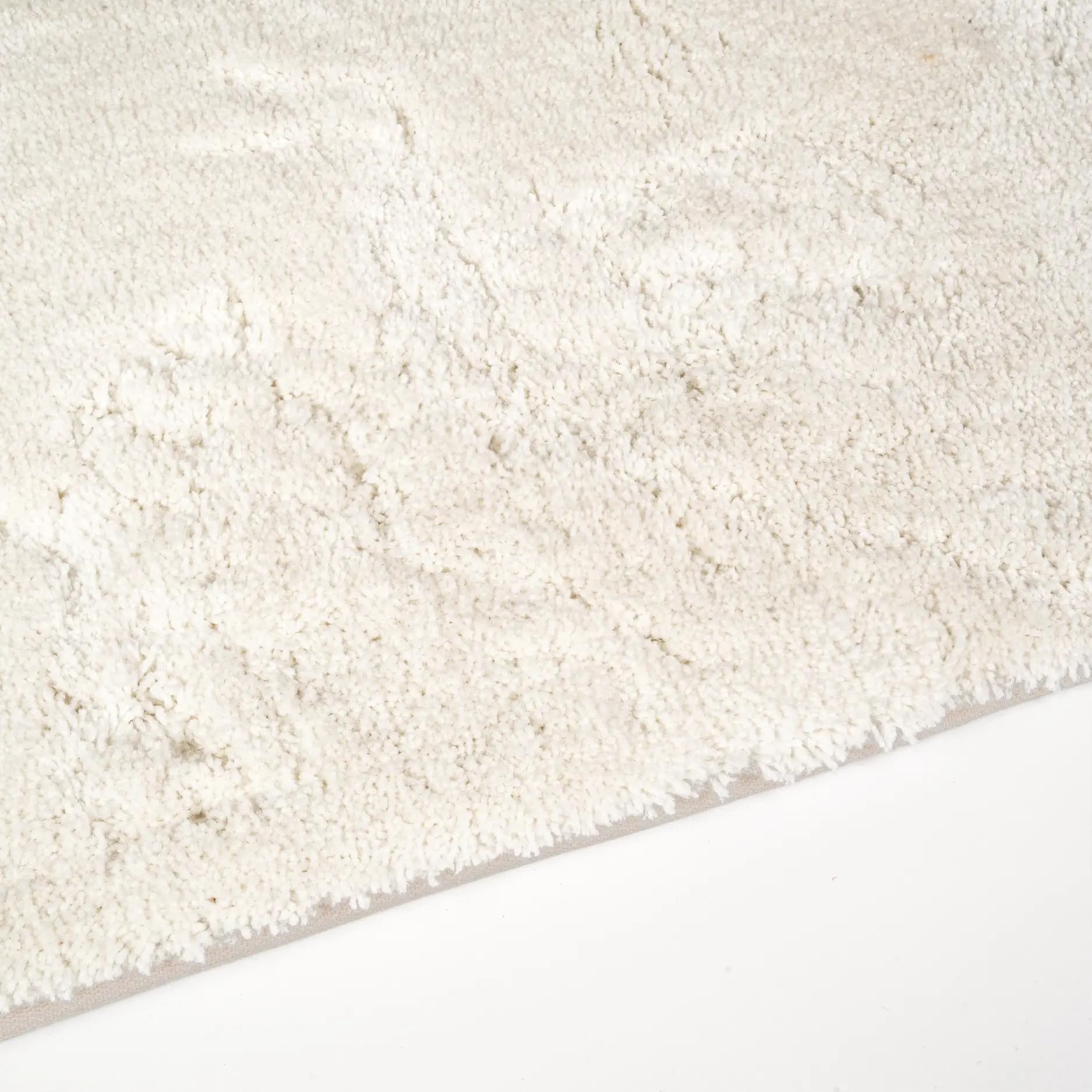 Tappeto shaggy Leighton rotondo Ø180 cm bianco - a pelo lungo morbido e soffice - per soggiorno, camera da letto e cameretta - morbido effetto pelliccia in poliestere