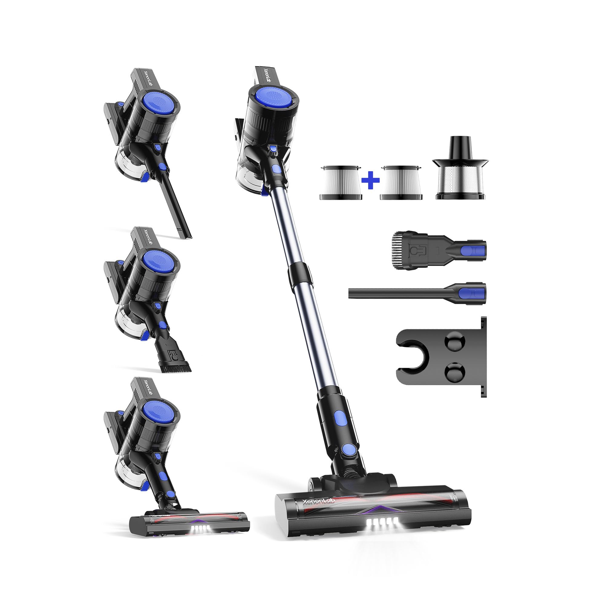 Cordless Vacuum Cleaner 45KPA Stick Vacuum Cleaners for Home with Up to 45 Mins Runtime 6-in-1 Rechargeable Lightweight
