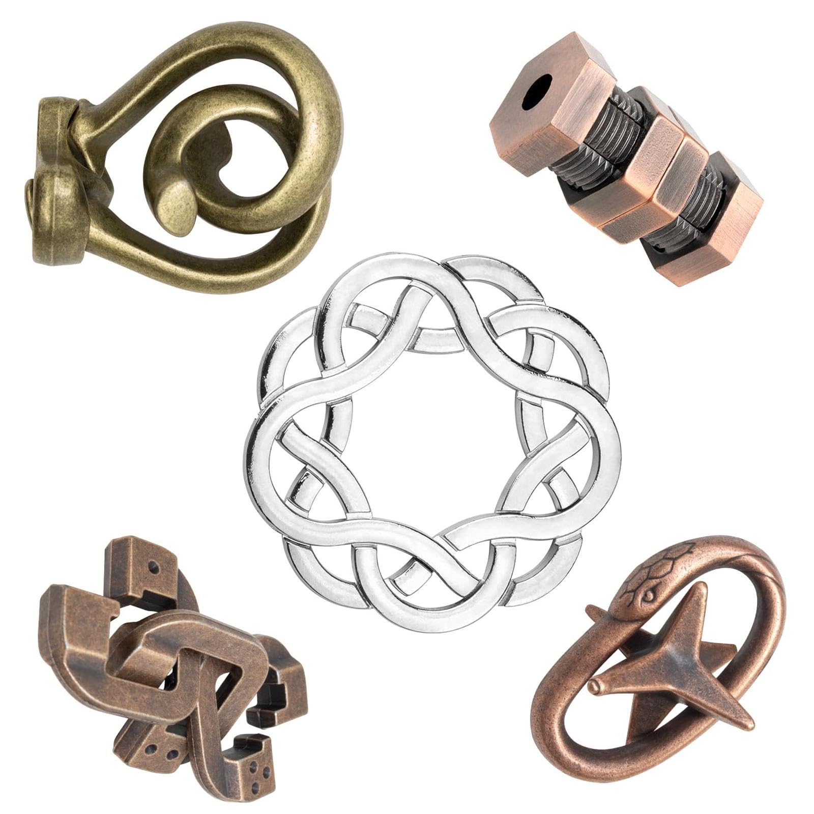 キャストパズルセット(知恵の輪⁉️) Amazon | 知恵の輪 キャストパズル 知恵おもちゃ 5点セット 難易度6～3