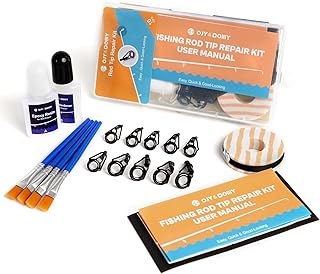 OJYDOIIIY Fishing Rod Tip Repair Kit, 10/20 Replacement Pole Tips with Complete Supplies, Parts and Instructions