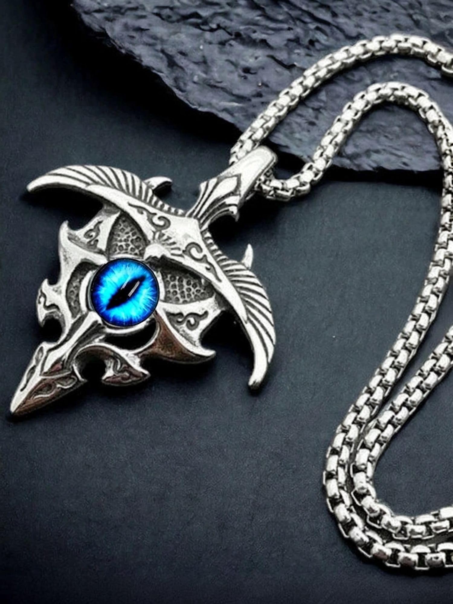 rgulus Regulus Pendant For Men Evil Eye locket Locket For Men Rhodium Alloy Pendant-picture-37