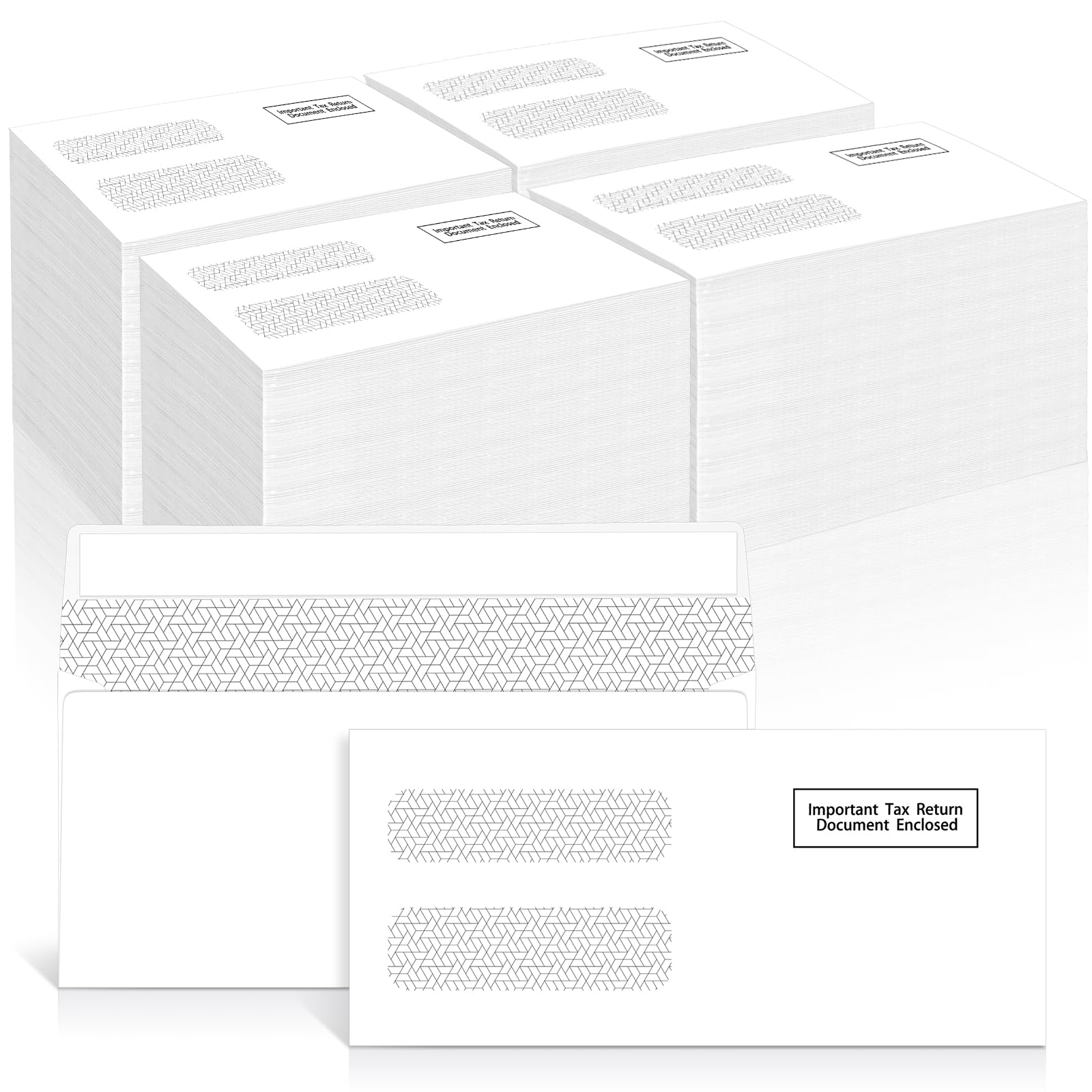 Motiskyy 200 buste 1099 NEC per moduli fiscali 1099 con finestra trasparente, 21 x 9 cm, buste con chiusura adesiva per moduli 1099
