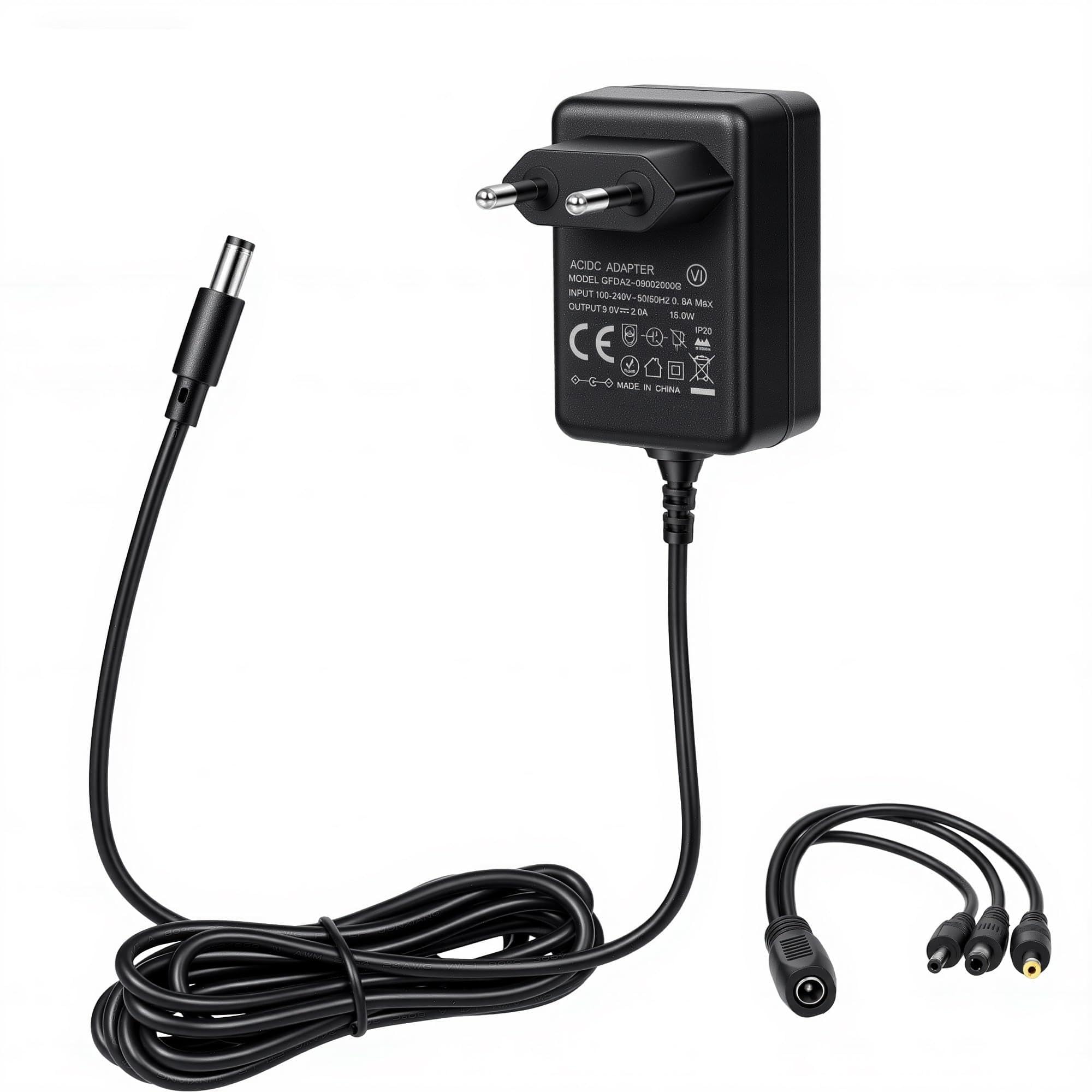 9 V 2 A 18 W Adattatore di alimentazione, caricatore compatibile con Roland Micro Cube RX PSB-1U TD-3 ACR-230 PSB-1U PSB1U E-36 Amplificatore amplificatore Chitarra Presa AC DC Trasformatore