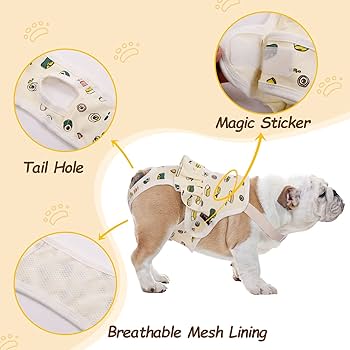 D-GROEE Diaper Dog Sanitary Pantie With Suspender Physiological Shorts Puppy Polka Dot Striped Diapers Pants For Small Girl Female Dogs Cat