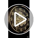 Image of Large Size 35 cms Rotating Moving Gears Wall Clock Industrial Steampunk Real Moving Gear Designer Wall Clock for Living Room Home Decor Office Wooden Look Plastic Round 14 Inch (Brown)