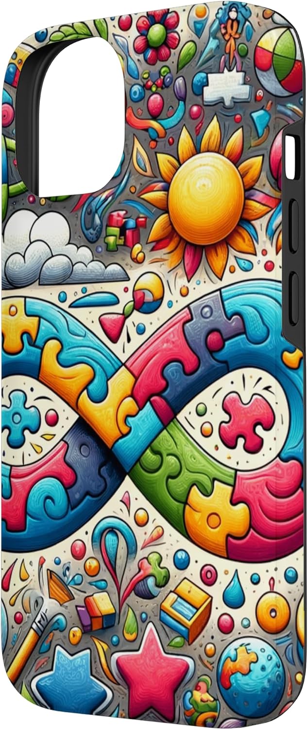 iPhone 14 Autism Awareness Pattern Case