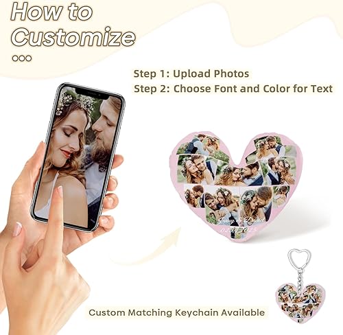Miniatura 7 de Almohada personalizada para pareja en el día de San Valentín, regalos con fotos personalizadas para él, regalo personalizado para novio de novia,