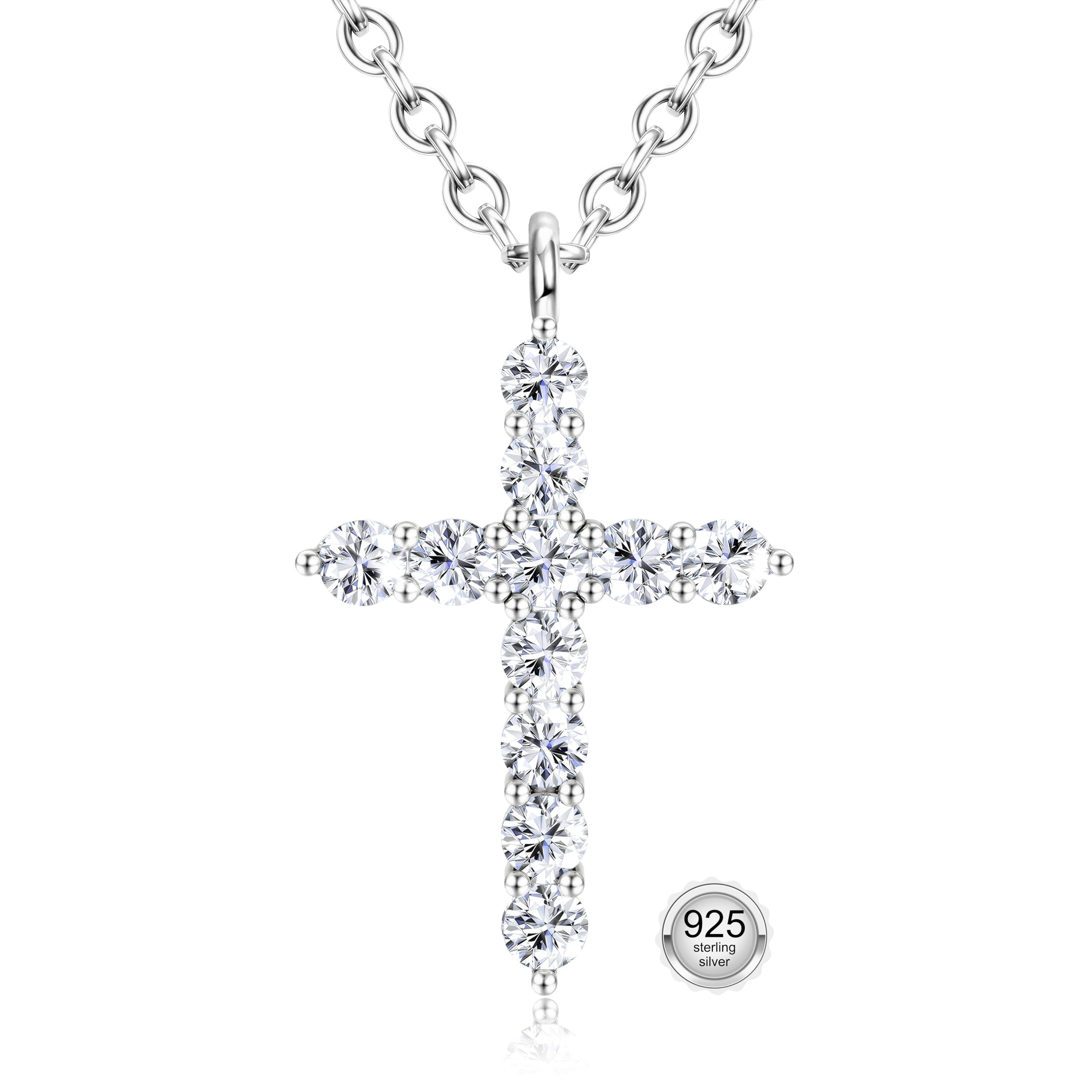Morfetto 925 argento sterlina croce collane