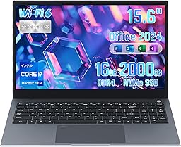 2026 Laptop Office 2024 with Windows11 Core i7-10750H 15.6 Inch Laptop/6 Core 12 Threads Gaming PC/1920*1080p/Fingerprint Authentication & Backlight/Numeric Keys/Video Editing Notebook/Type-c/USB3.0