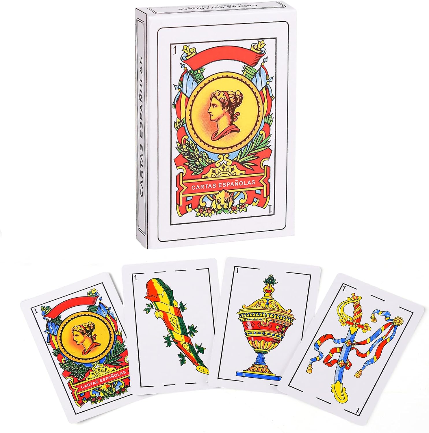 4 Decks Spanish Playing Cards,Barajas Españolas Originales,Cartas Españolas,Briscas Cards Puerto Rico,Baraja Mexicana,Mexican Playing Cards