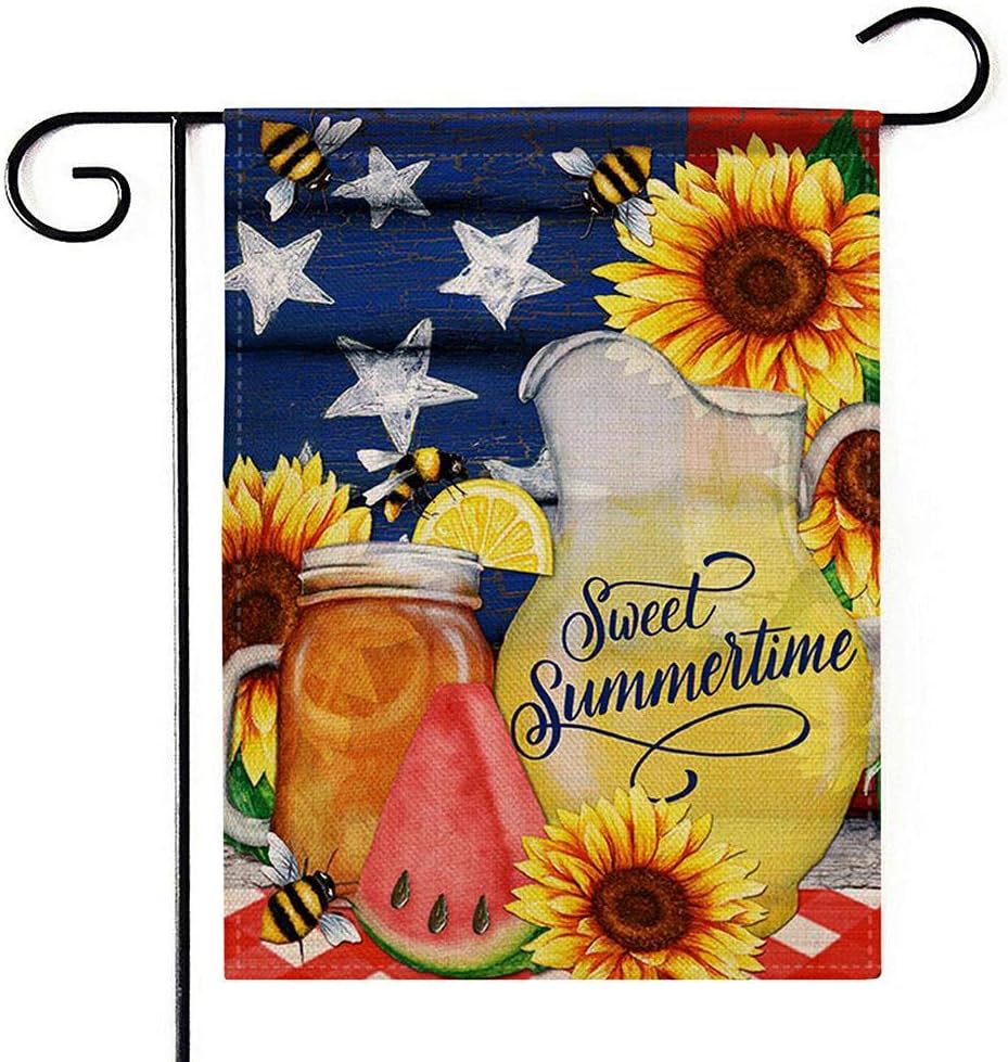 Deloky Summer Time Outdoor Garden Flag 12“×18” Double