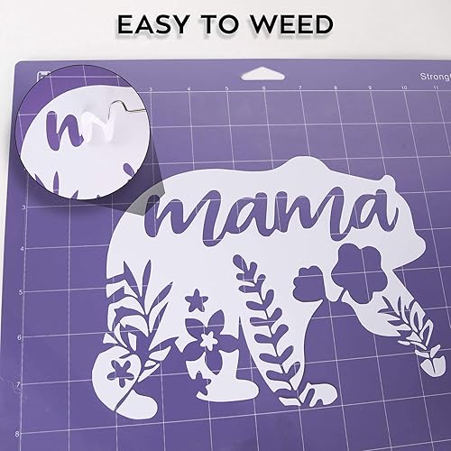 Miniatura 82 de Vinilo para Cricut – Juego de hojas de vinilo adhesivas permanentes – Hojas de vinilo de 12 x 12 pulgadas / 30.48 x 30.48 cm. y hojas de cinta de 12