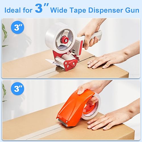 Miniatura 4 de JARLINK Cinta de embalaje transparente (18 rollos), cinta de embalaje resistente para embalaje de envío, sellado en movimiento, 2.7 mil de grosor,