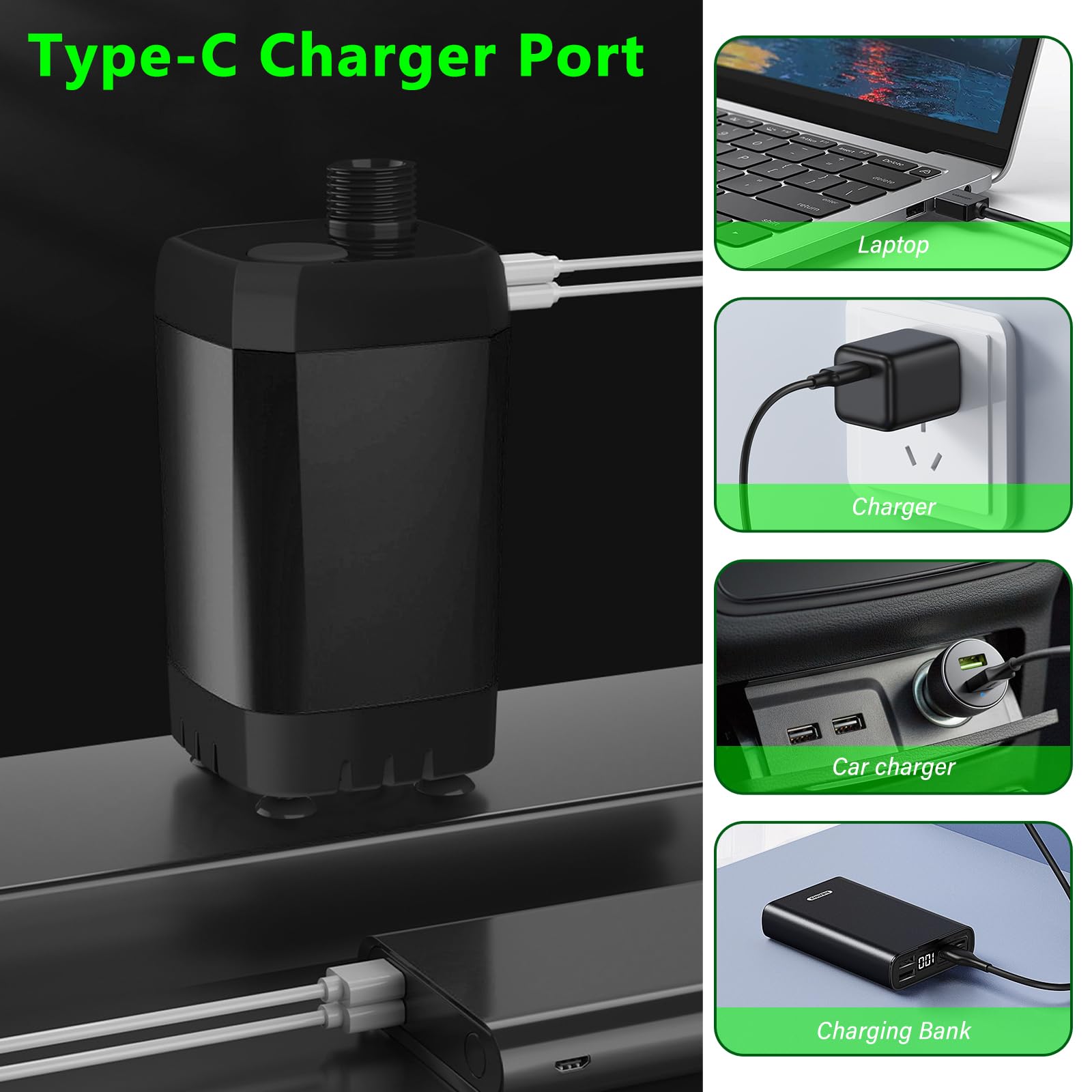 GBKDQQ Doccia da Campeggio Portatile, Doccia da Campeggio con Batteria da 6000mAh, Secchio Pieghevole da 20L, Indicatore di Temperatura, Testa Doccia e Tubo da 2m per Lavaggio Auto, Giardino, Spiaggia