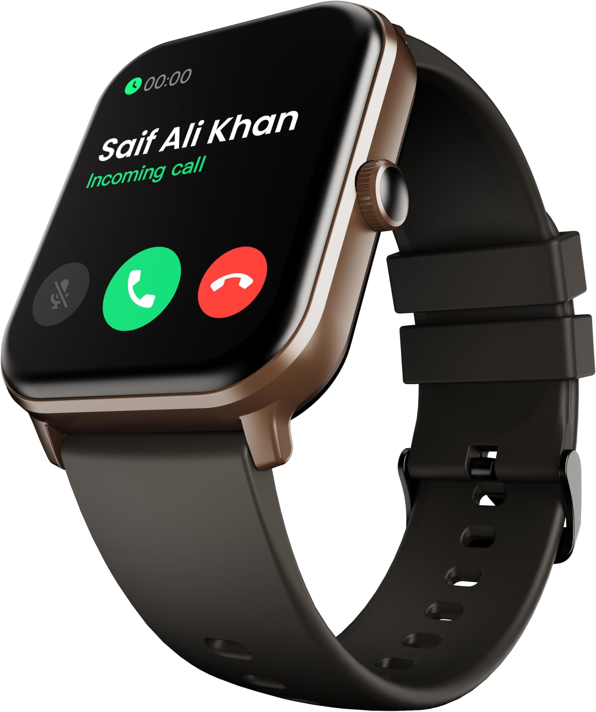 GOBOULT Drift+ Smart Watch 1.85''HD Screen, Bluetooth Calling, IP68, 500 Nits Brightness,150+ Watchfaces, AI Voice Assistant, SpO2 Monitoring, 100+ Sports Smartwatch (Black Coffee)