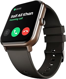 GOBOULT Drift+ Smart Watch 1.85''HD Screen, Bluetooth Calling, IP68, 500 Nits Brightness,150+ Watchfaces, AI Voice Assistant, SpO2 Monitoring, 100+ Sports Smartwatch (Black Coffee)