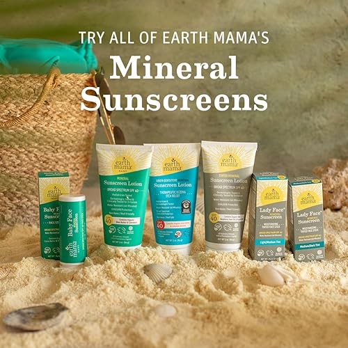 Miniatura 8 de Loción protectora solar mineral Uber-Sensitive SPF 40 para niños de Earth Mama