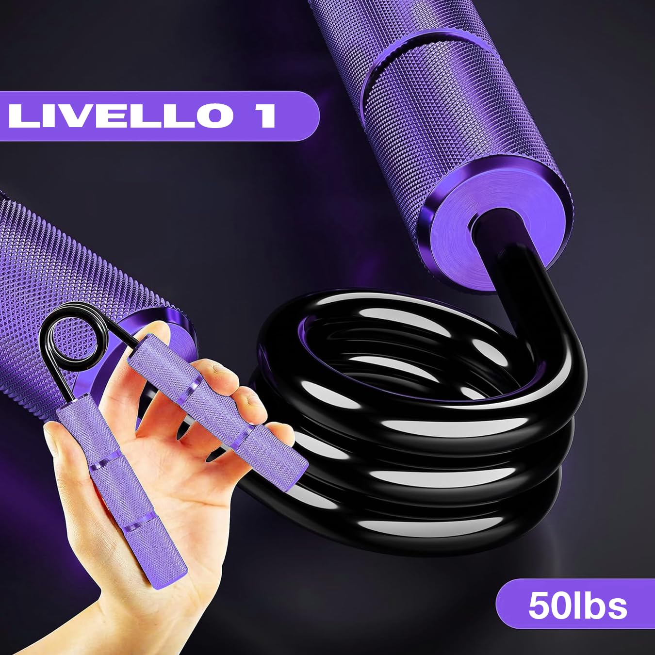 Hand Gripper per Rinforzo Presa Dita, Hand Grip per Ginnastica Mani e Polsi, Stringimano ideali per Braccio di Ferro, Fitness e Calisthenics, Arrampicata e Sollevamento Pesi