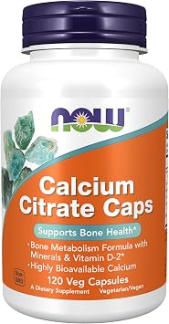 NOW Supplements, Calcium Citrate with Vit D, Magnesium, Zinc, 120 Veg Caps