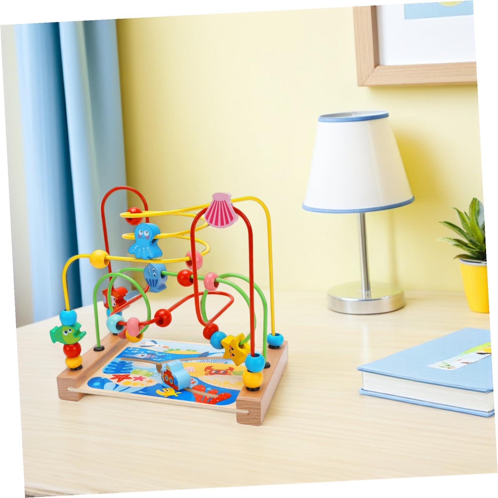 VANZACK Labirinto per Perline Bead Maze Roller in Legno 1 Pezzo | Giocattolo Educativo Precoce, Decorazioni Scuola, Compleanno e Festività