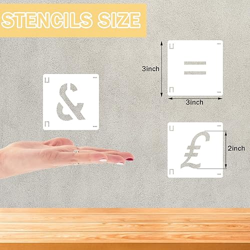 Vista 92 de Augshy Plantillas de Halloween, paquete de 56 plantillas de pintura de calabaza, plantillas de plástico para pintar sobre adornos de madera