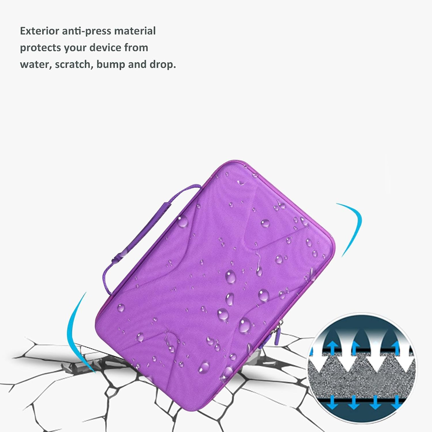 Aproca Case Compatible with MEGATEK 12.5" / pofoto 12.5" / WONNIE 12.5 / Geek 12.5" / DR. J 12.5" Portable DVD Player, Hard Storage Bag for Accessories -Purple (Case Only)