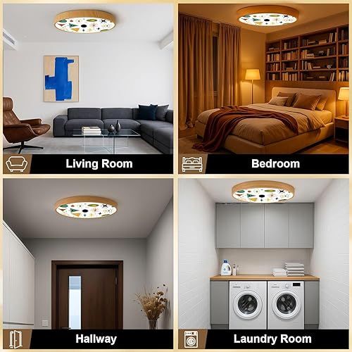 Miniatura 5 de Flush Mount Ceiling Light Fixture Mid century shapes molecule nuclear age space colorful retro set Dimmable LED Close to Ceiling Light Fixtures