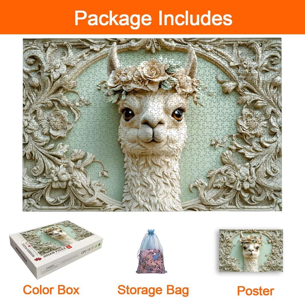 Puzzle 2000 Pezzi, Puzzle Alpaca, Misura: 100x71cm, Regalo Donna/Uomo -8691