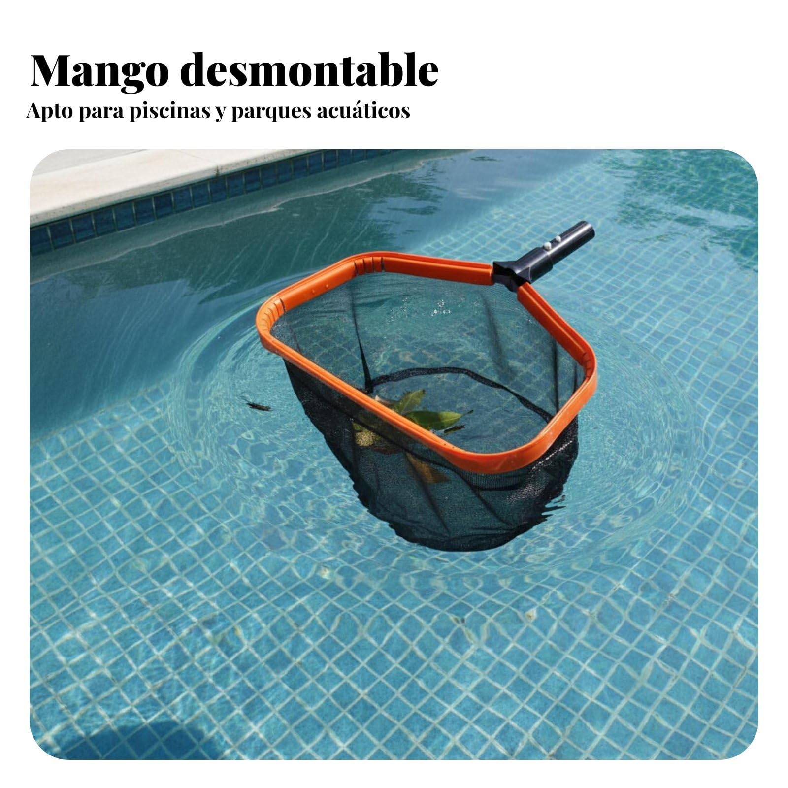 perfeclan Red de Piscina Skimmer Recogedor Limpiador con Bolsa Profunda y Malla Fina y Gruesa Marco Reforzado de Aluminio para Uso Prolongado Labio Frontal Que