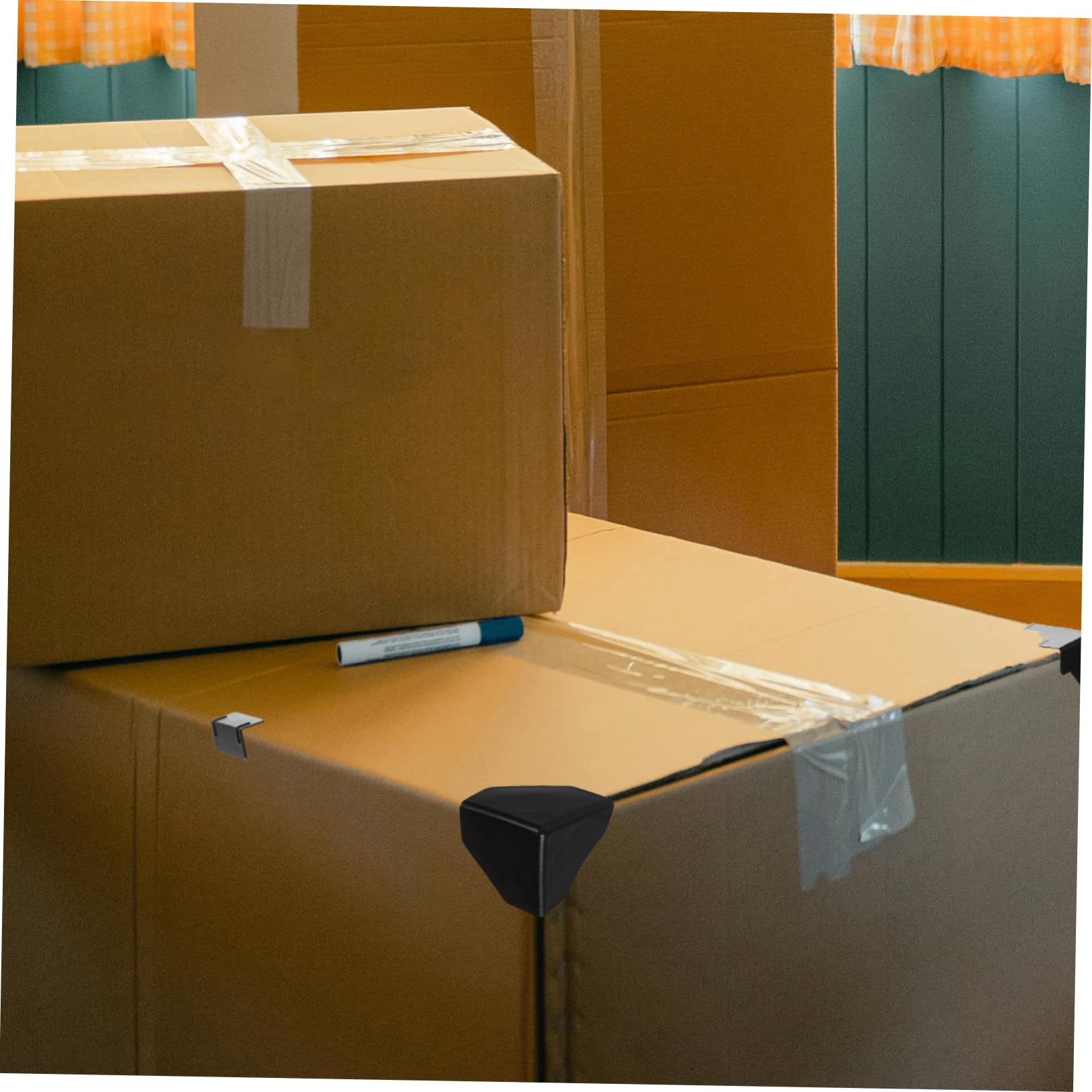 Alipis 100 Protections D'angle en Plastique 100 Pièces pour Emballage Protection de Bord Robuste lors du Déménagement pour Cartons et Meubles