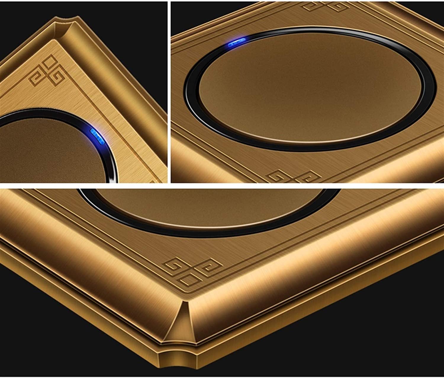ZXKYZR8 Retro Button Switch Copper Brushed Pure Flat Self-reset