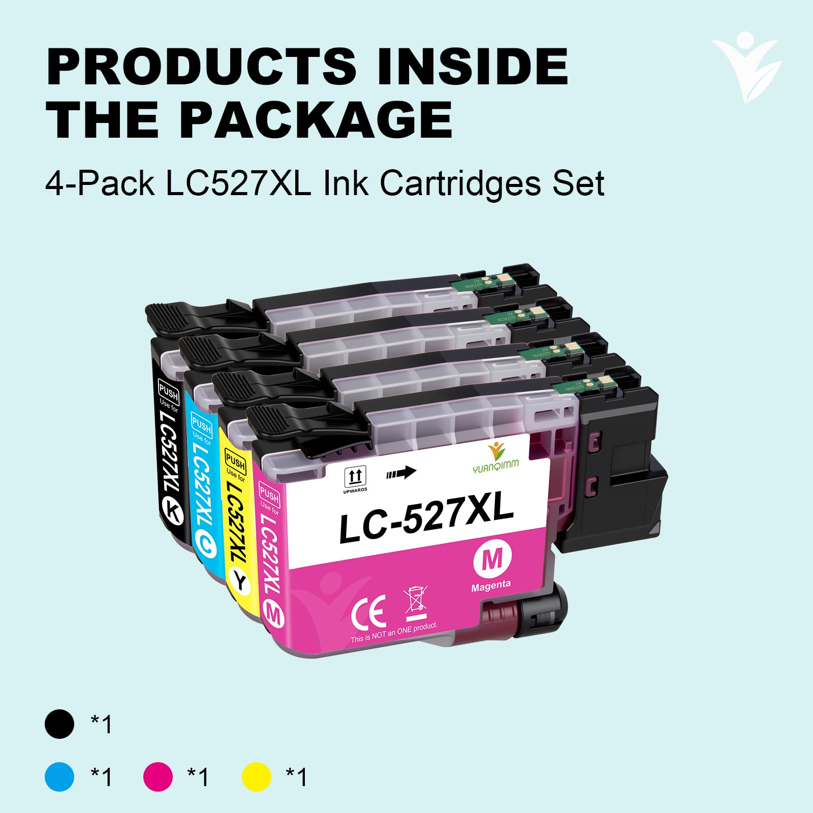 LC527XL LC527 Cartouches Compatibles pour Brother LC527XL Cartouches 527 | 527XL Cartouches Compatibles pour Brother MFC-J4550DW Cartouches d'imprimante pour Brother MFC-J4350DW Cartouches