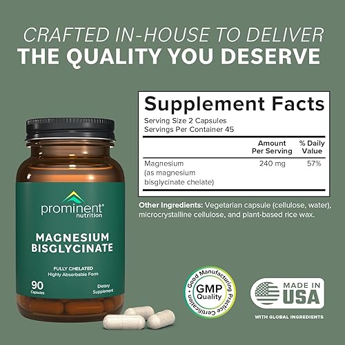 Miniatura 7 de Prominent Nutrition Cápsulas veganas de bisglicinato de magnesio - 240 mg, 90 unidades