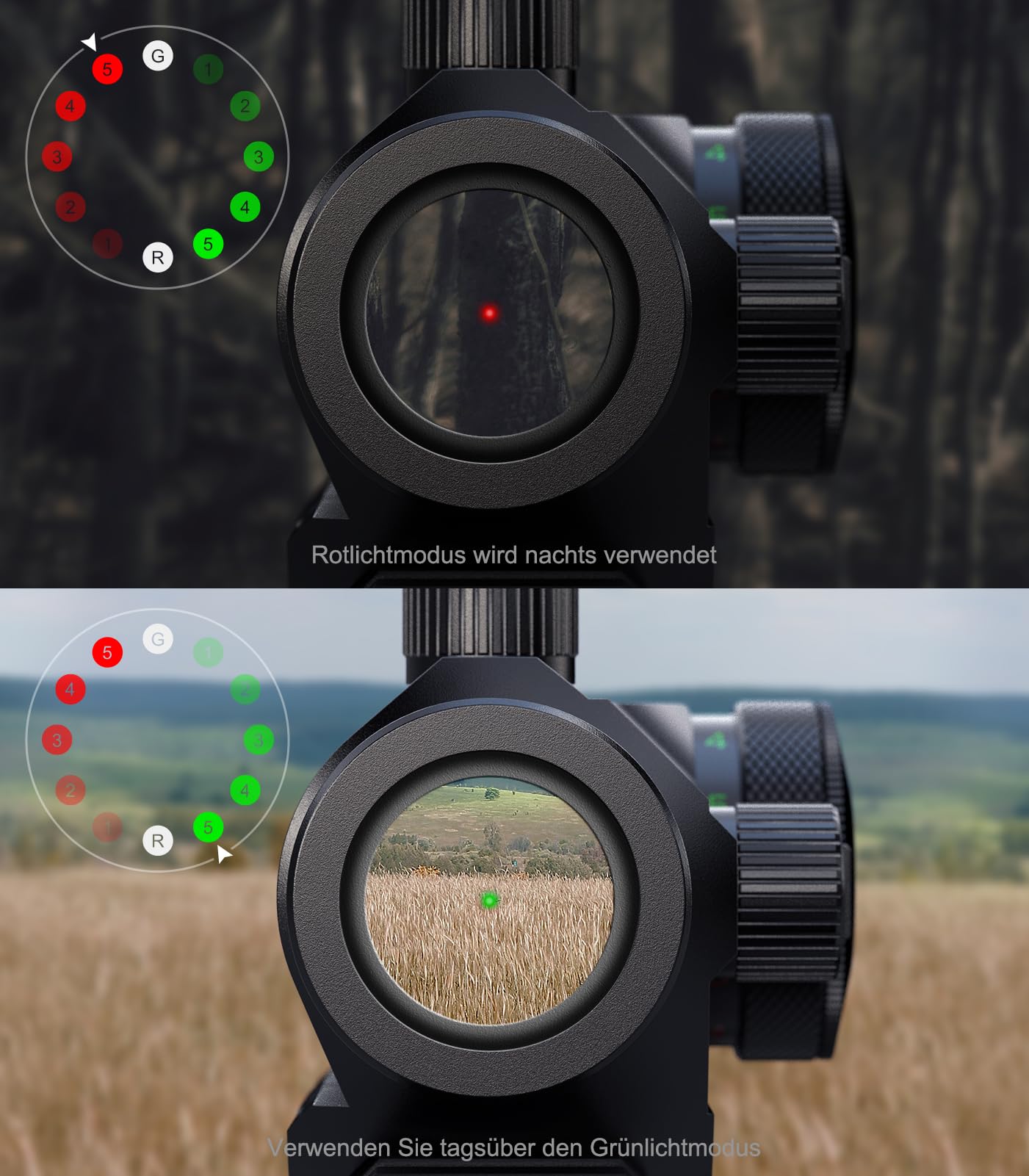 Feyachi RDS-69 4MOA Mira de Punto Rojo, Airsoft Punto Rojo Sólo para Actividades Deportivas