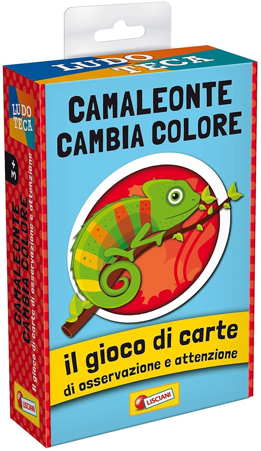 Liscianigiochi 85767 Ludoteca The Children's Chameleon Changing Colour Society Game, Multi-Colour