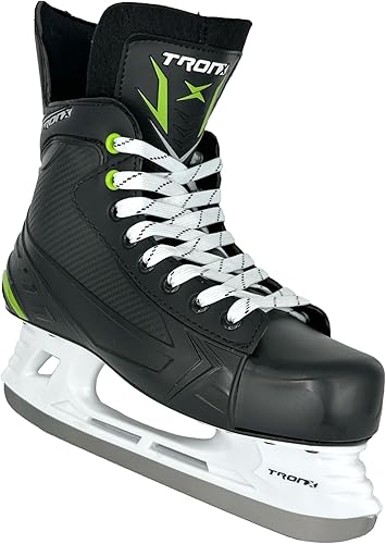 TronX Stryker 3.0 Patines de Hockey sobre Hielo para Adultos Senior, Hombres, Mujeres, Junior y Niños, Nuevo Modelo