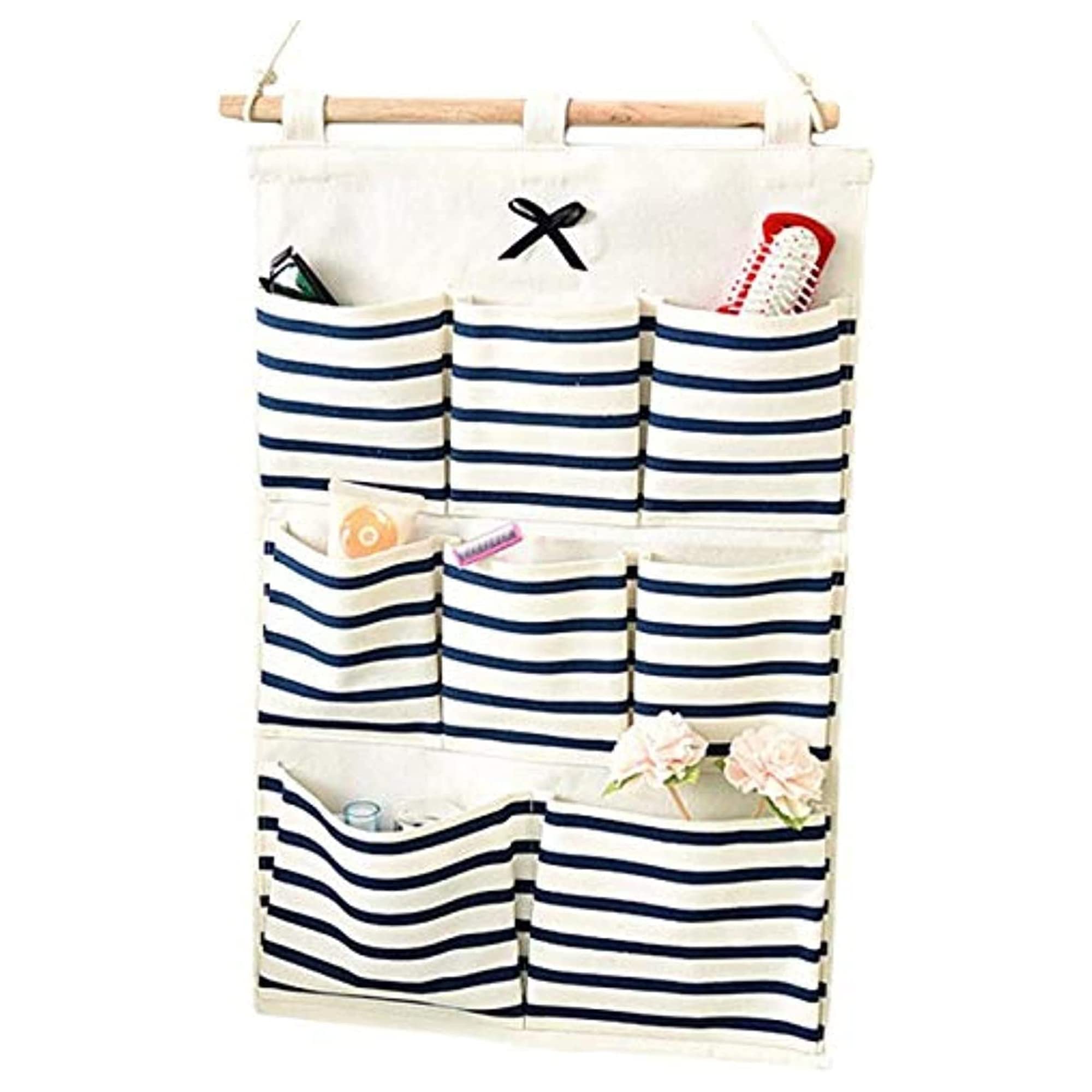 Sulfar 8 Pocket Bathroom Storage Bag Bedroom Kitchen Hanging Organizer Space Saver Hanger