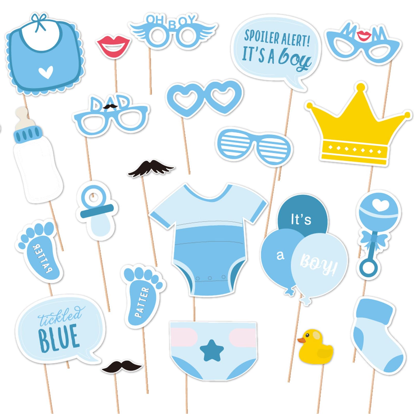 Baby Shower Photo Booth Requisiten 22 Pcs Geschlecht Reveal  