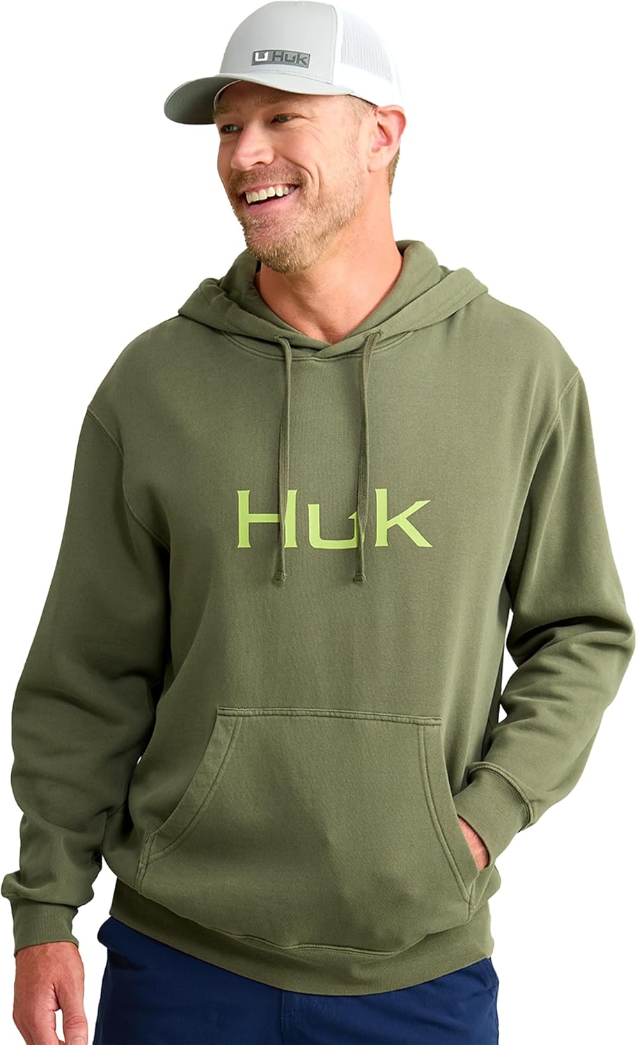 HUK Men's Huk Cotton Fleece Graphic Hoodie, Performance Fishing Sweatshirt