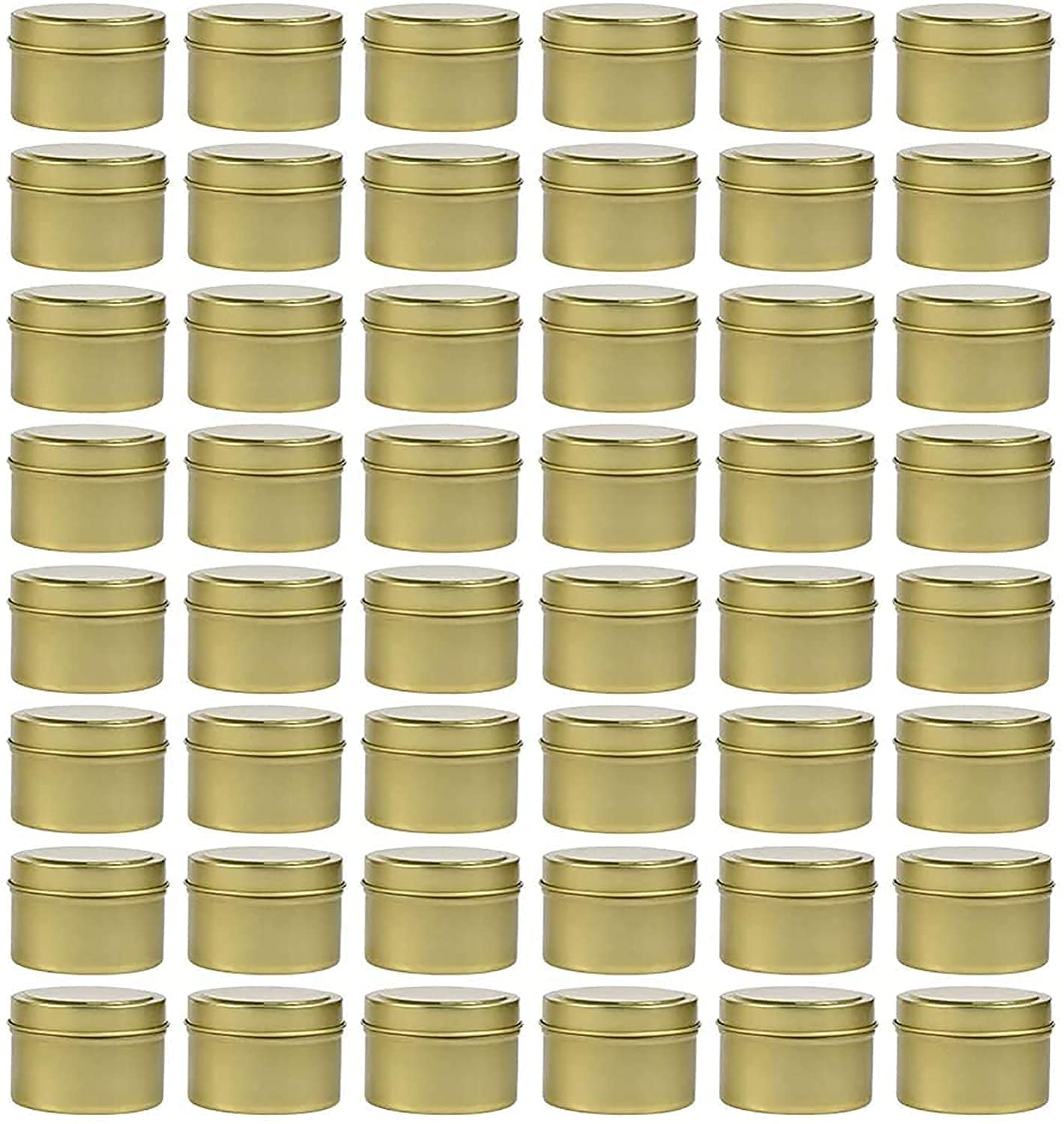 Candle Jars with Lids for Candles Making, 48 Pack Empty Metal Candle Tins, DIY Candle Containers for Candle Making, Arts & Crafts, Storage & More (5OZ,Gold)