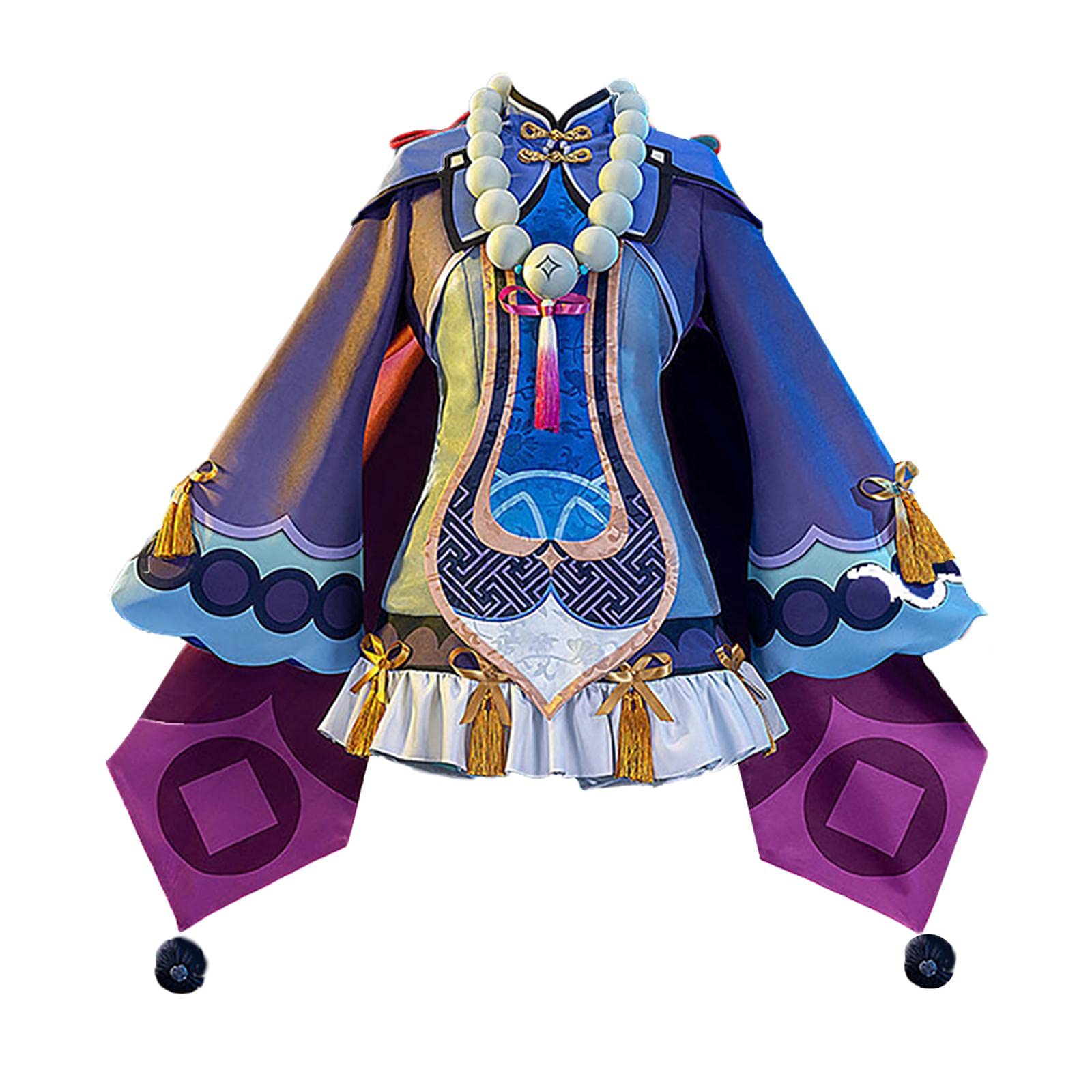 Frozen Back to Soul Night QiQi Cosplay Costume Uniform Set Game Anime Genshin Impact for Halloween Christmas Party