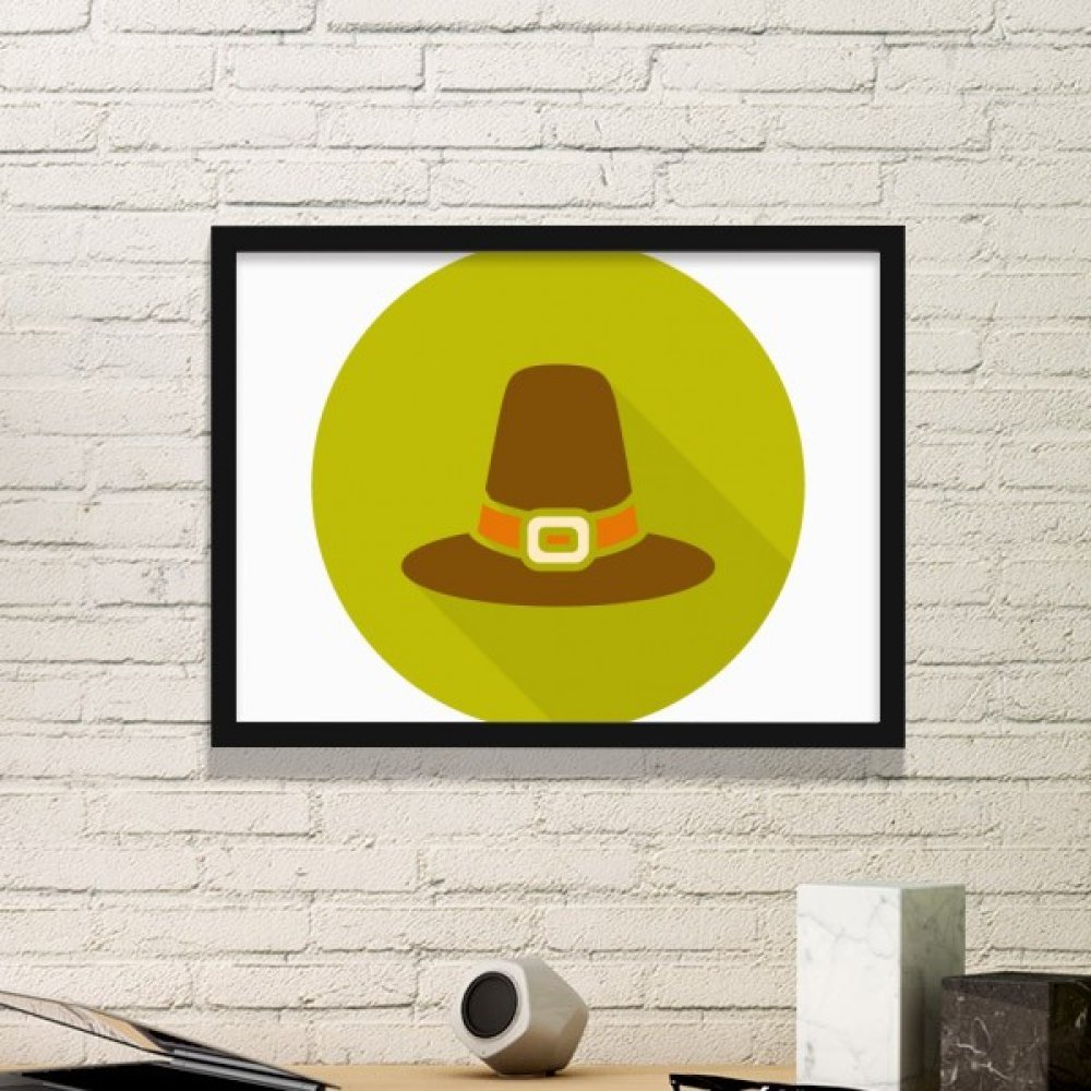 Cadre photo chapeau de Thanksgiving deco murale moderne noir