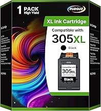 305 XL Black Compatible with HP 305 Printer Cartridges 305XL for HP Deskjet 2820e Cartridges 4220e 2700 2720e 2710 2720 4100 4100e 4110 4120e Envy 6020e 6000 6400 600 32e 64 20e (1 Pack, 305XL Black)