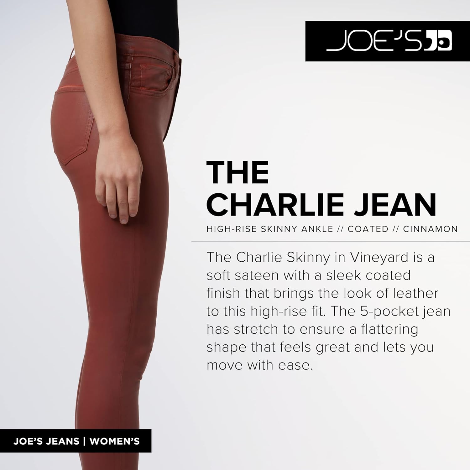 Joe's Jeans Womens The Charlie High Rise Skinny Ankle Jean - Image 3