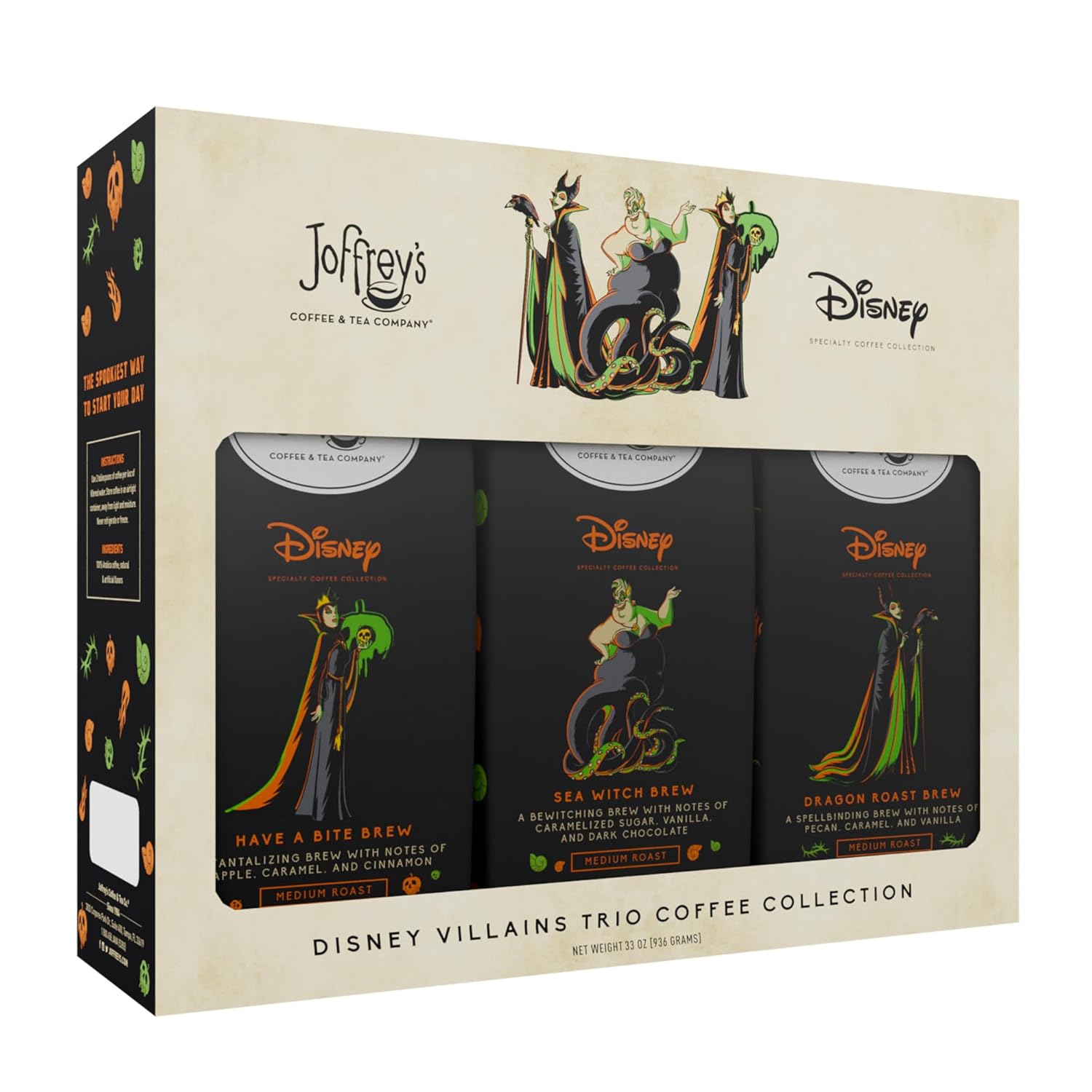 Joffrey's Coffee Disney Villains Trio Coffee Collection