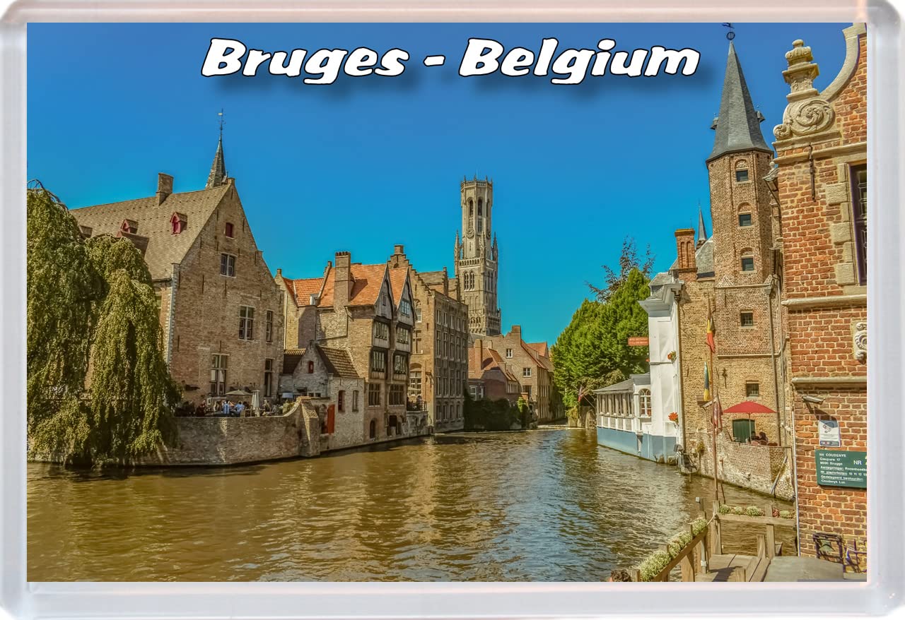 Baked Bean Store Multicolor Bruges - Belgium - 96 X 67Mm Jumbo Fridge Magnet/Magnets Bbsfhm582