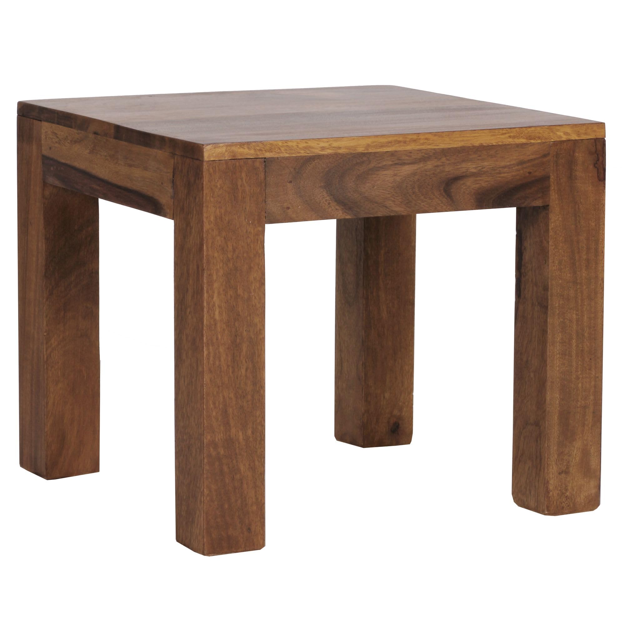 WOHNLING Mesa De Café Sheesham Madera Maciza Mesa De 45 Cm De