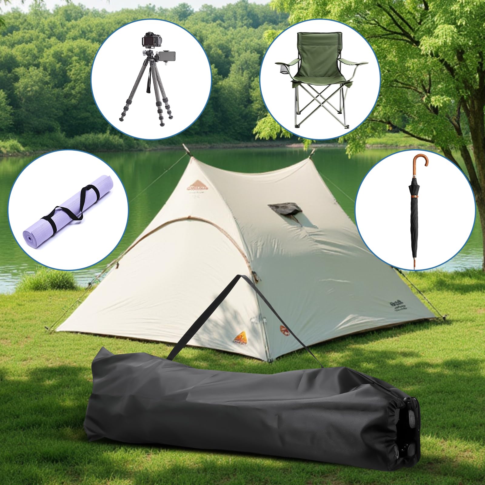 Ersatztasche für Campingstuhl,105CM X 35CM Campingstuhl Ersatztasche, Aufbewahrungstasche für Campingstühle, Geeignet für Camping und Wandern (Nur eine Tasche, Kein Stuhl)