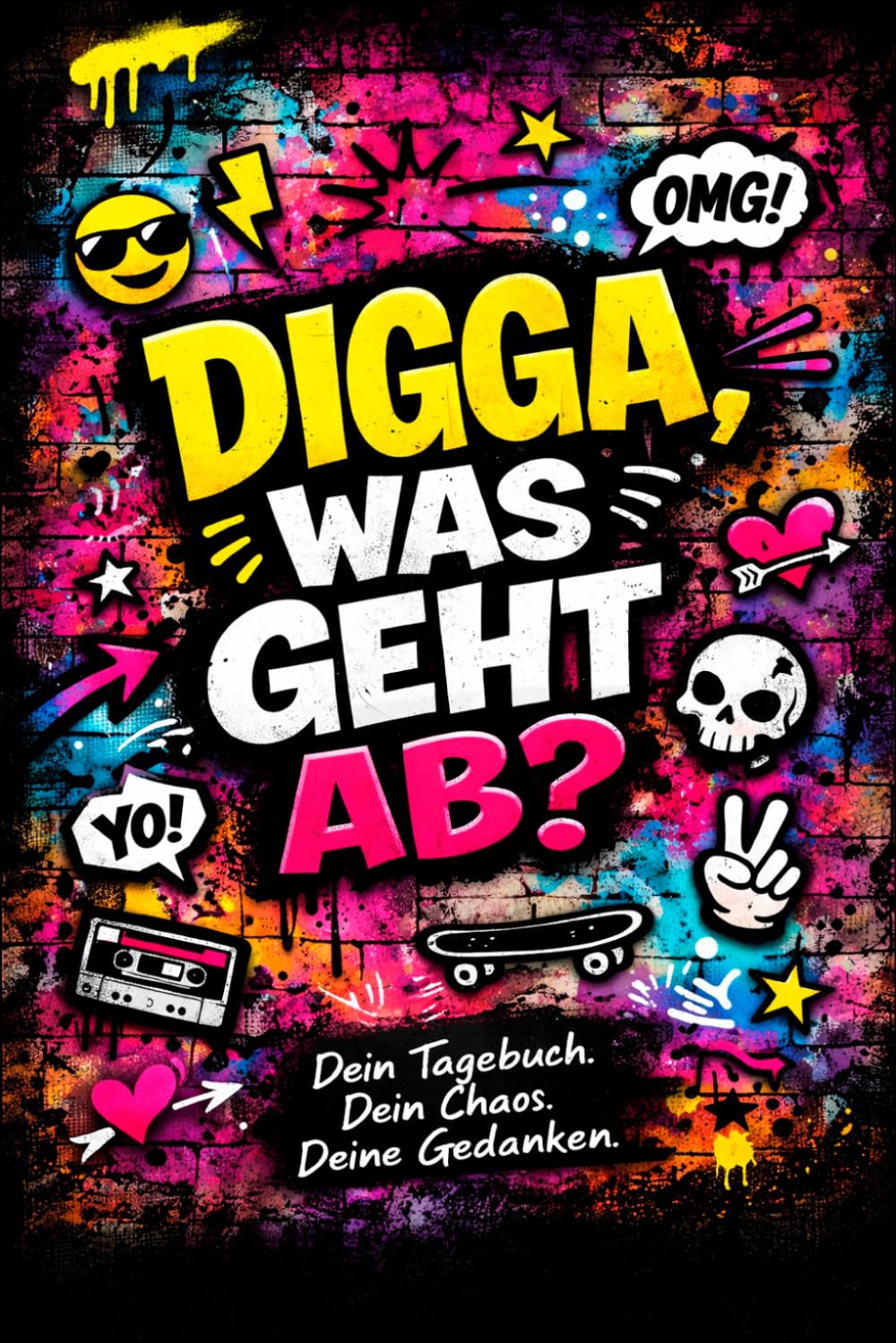 DIGGA, WAS GEHT AB?: Das Tagebuch für Teenager | Platz für Gedanken, Mood, Chaos und echte Momente